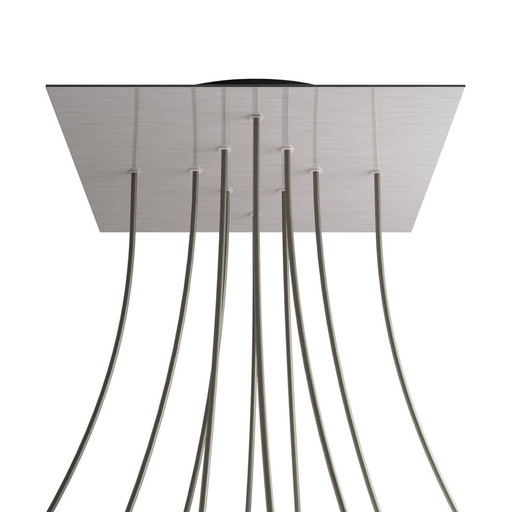 [8050997079048] Rosone XXL Rose-One quadrato, 400 mm con 10 fori e 4 fori laterali