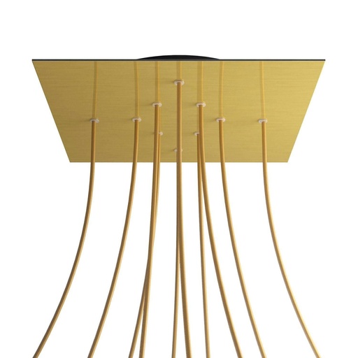 [8050997078126] Rosone XXL Rose-One quadrato, 400 mm con 10 fori e 4 fori laterali