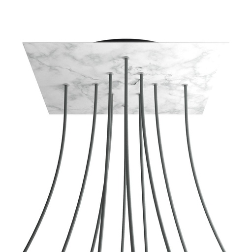 [8050997077204] XXL Rose-One square rosette, 400 mm with 10 holes and 4 side holes