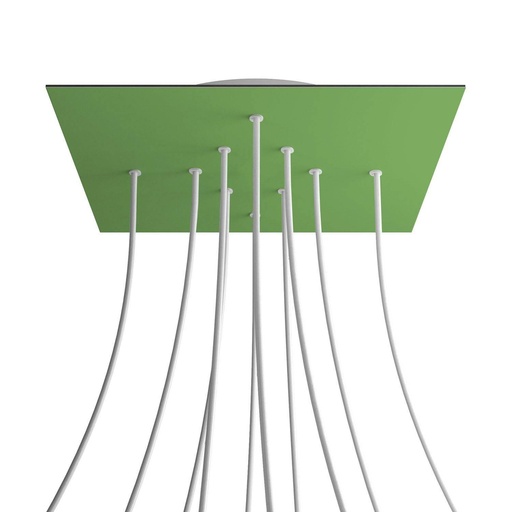 [8050997074739] Rosone XXL Rose-One quadrato, 400 mm con 10 fori e 4 fori laterali