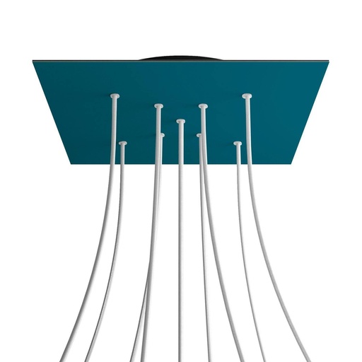 [8050997071196] Rosone XXL Rose-One quadrato, 400 mm con 9 fori a X e 4 fori laterali
