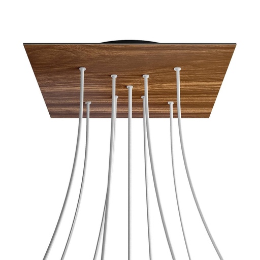 [8050997068899] Rosone XXL Rose-One quadrato, 400 mm con 9 fori a X e 4 fori laterali