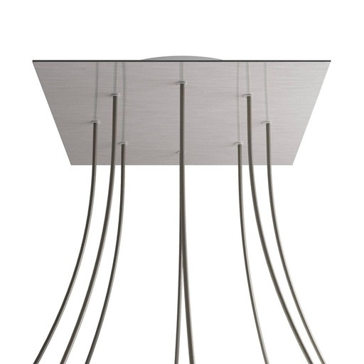 [8057730862196] Rosone XXL Rose-One quadrato, 400 mm con 8 fori e 4 fori laterali