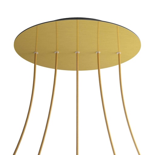 [8050997077921] Rose-One XXL rosette round, diameter 400 mm with 5 holes in line and 4
