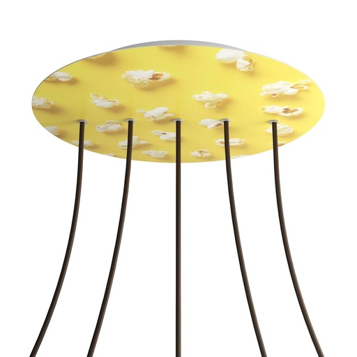 [8057730845564] Rose-One XXL rosette round, diameter 400 mm with 5 holes in line and 4