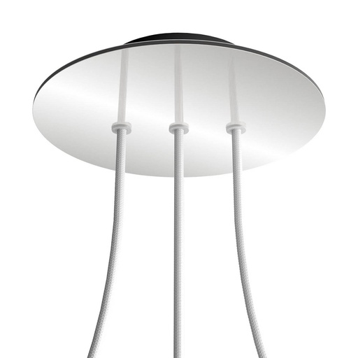[8050997069612] Rosone Rose-One rotondo, diametro 200 mm con 3 fori in linea e 4