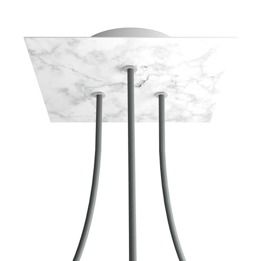 [8057730842891] Rose-One square rosette, 200 mm with 3 holes and 4 side holes