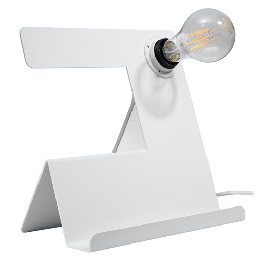 [SL.0668] Lampada da tavolo INCLINE bianco