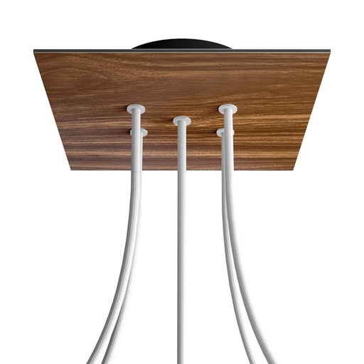 [8050997068950] Rose-One square rosette, 200 mm with 5 holes and 4 side holes