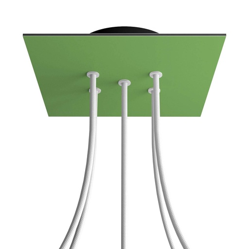 [8050997071714] Rosone Rose-One quadrato, 200 mm con 5 fori e 4 fori laterali