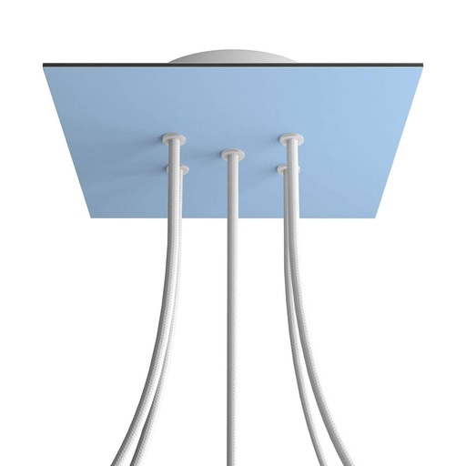 [8050997074012] Rose-One square rosette, 200 mm with 5 holes and 4 side holes