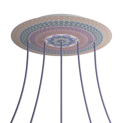 [8057730845601] Rose-One XXL rosette round, diameter 400 mm with 5 holes in line and 4
