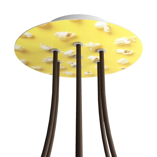 [8057730843959] Rose-One round rosette, diameter 200 mm with 7 holes and 4 holes