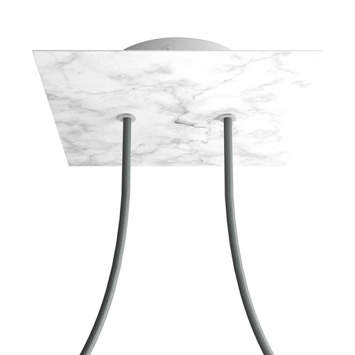 [8057730842662] Rose-One square rosette, 200 mm with 2 holes and 4 side holes