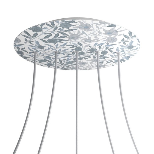 [8057730845588] Rose-One XXL rosette round, diameter 400 mm with 5 holes in line and 4