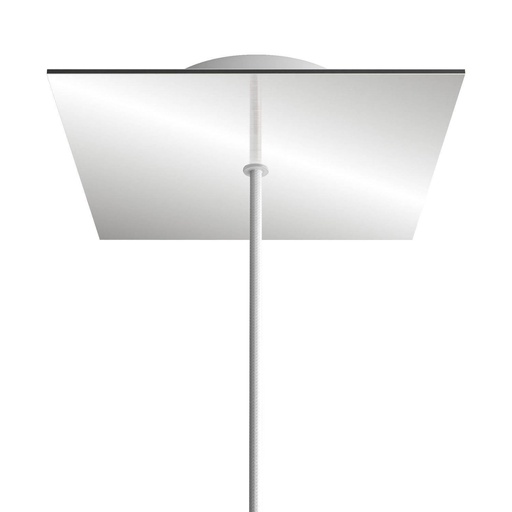 [8050997073046] Rosone Rose-One quadrato, 200 mm con 1 foro e 4 fori laterali