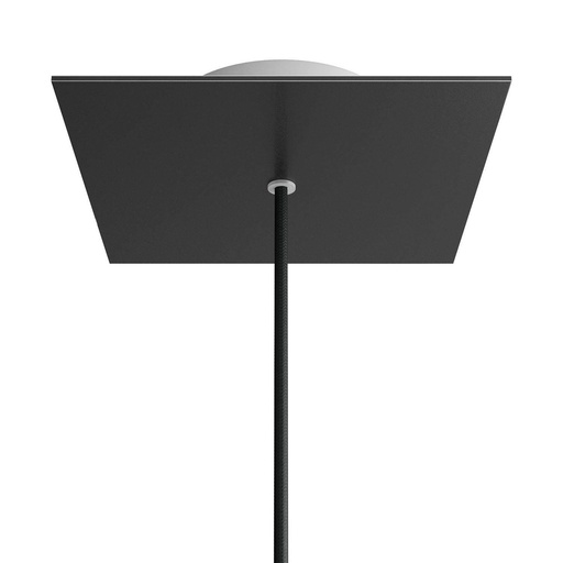 [8057730842419] Rosone Rose-One quadrato, 200 mm con 1 foro e 4 fori laterali