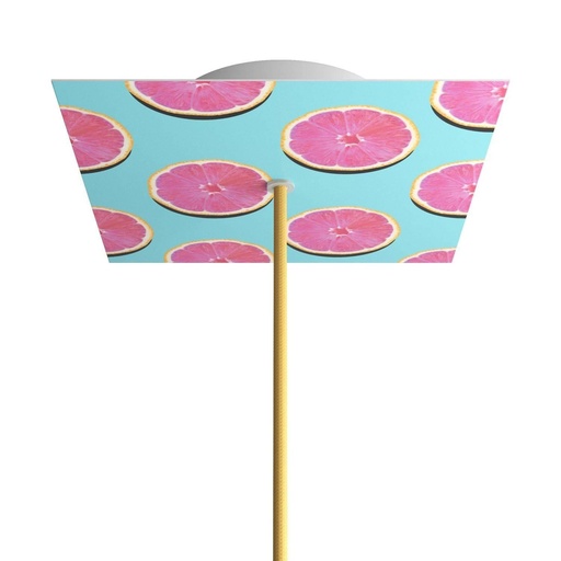 [8057730842488] Rose-One square rosette, 200 mm with 1 hole and 4 side holes - PROMO