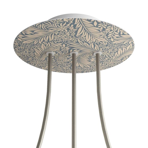 [8057730843065] Rose-One round rosette, diameter 200 mm with 3 holes in line and 4