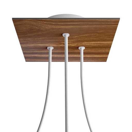 [8050997072155] Rose-One square rosette, 200 mm with 3 holes and 4 side holes
