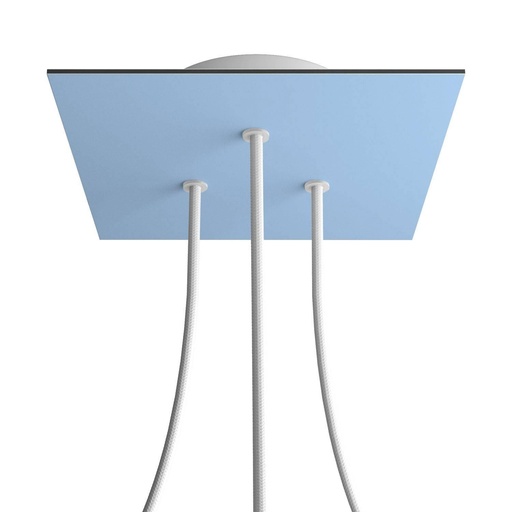 [8050997073992] Rose-One square rosette, 200 mm with 3 holes and 4 side holes
