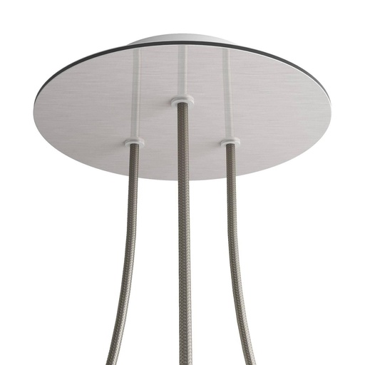 [8057730862462] Rose-One round rosette, diameter 200 mm with 3 holes and 4 side holes