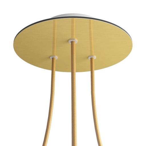 [8057730862448] Rosone Rose-One rotondo, diametro 200 mm con 3 fori e 4 fori laterali