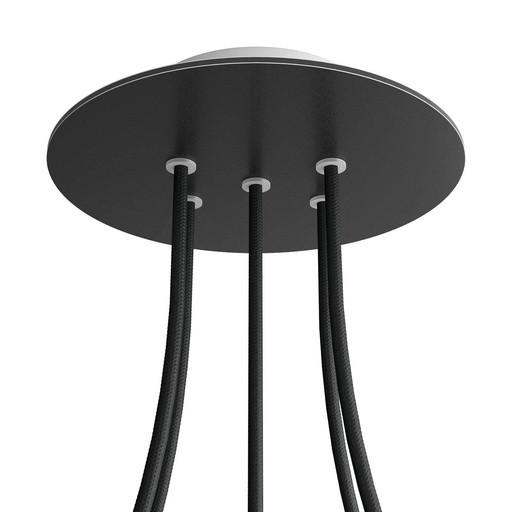 [8057730843430] Rosone Rose-One rotondo, diametro 200 mm con 5 fori e 4 fori laterali