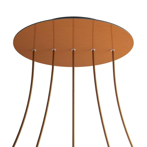 [8050997078386] Rose-One XXL rosette round, diameter 400 mm with 5 holes in line and 4