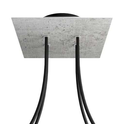 [8050997077365] Rosone Rose-One quadrato, 200 mm con 4 fori e 4 fori laterali
