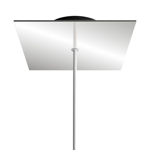 [8050997069827] Rosone Rose-One quadrato, 200 mm con 1 foro e 4 fori laterali