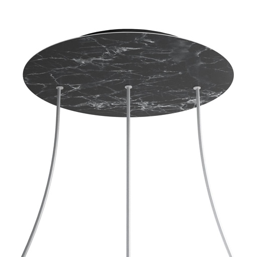 [8050997076511] Rose-One XXL rosette round, diameter 400 mm with 3 holes in line and 4