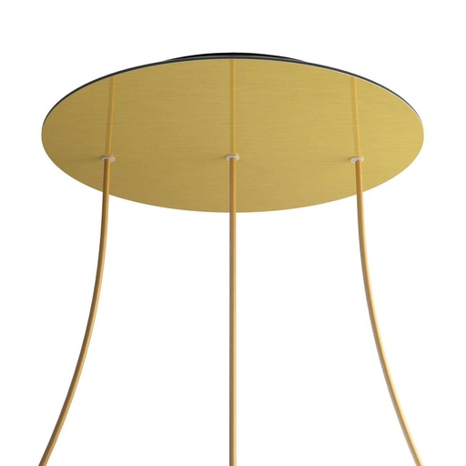[8050997077891] Rose-One XXL rosette round, diameter 400 mm with 3 holes in line and 4