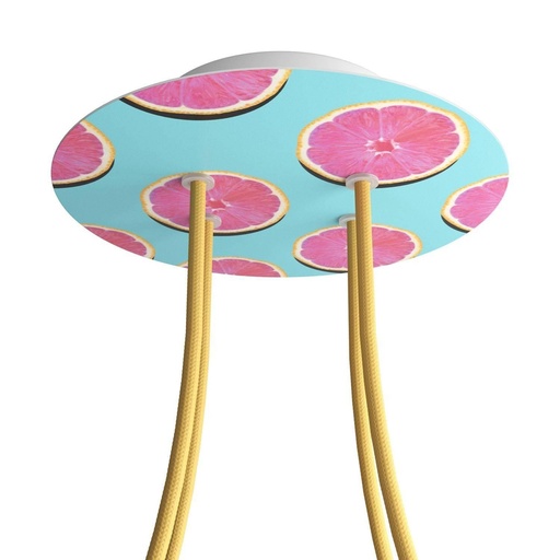 [8057730843270] Rose-One round rosette, diameter 200 mm with 4 holes
