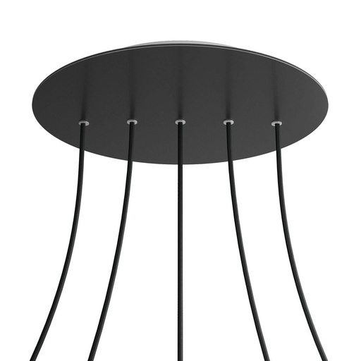 [8057730845502] Rose-One XXL rosette round, diameter 400 mm with 5 holes in line and 4
