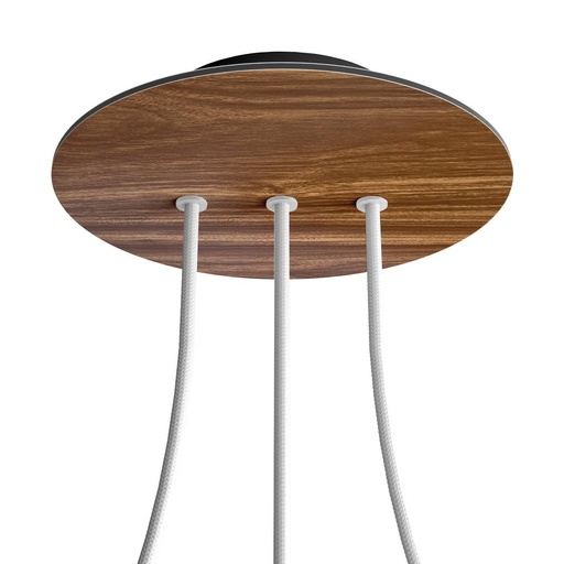 [8050997068691] Rose-One round rosette, diameter 200 mm with 3 holes in line and 4