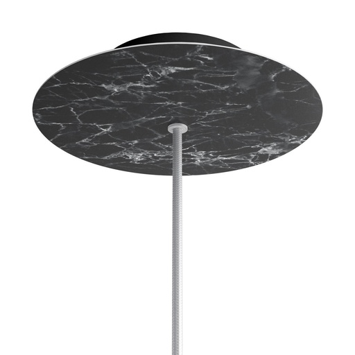 [8050997076320] Rosone Rose-One rotondo, diametro 200 mm con 1 foro e 4 fori laterali