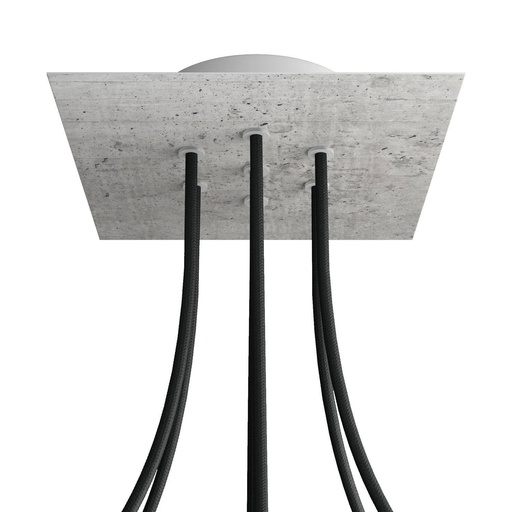 [8057730844055] Rosone Rose-One quadrato, 200 mm con 7 fori e 4 fori laterali