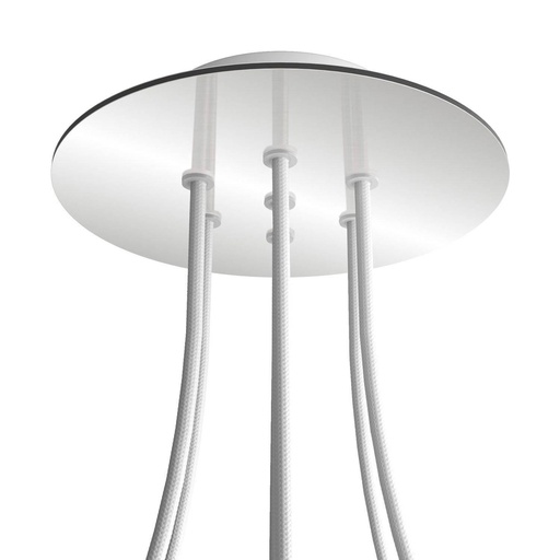 [8050997072889] Rosone Rose-One rotondo, diametro 200 mm con 7 fori e 4 fori laterali