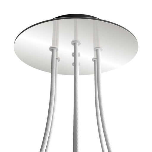 [8050997069667] Rosone Rose-One rotondo, diametro 200 mm con 7 fori e 4 fori laterali