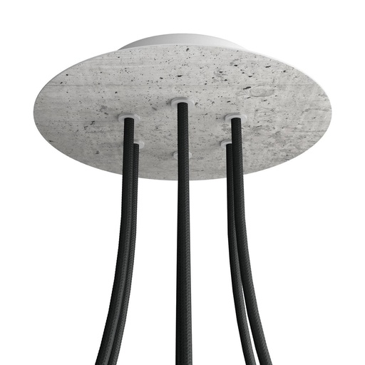 [8057730843690] Rose-One round rosette, diameter 200 mm with 6 holes and 4 side holes