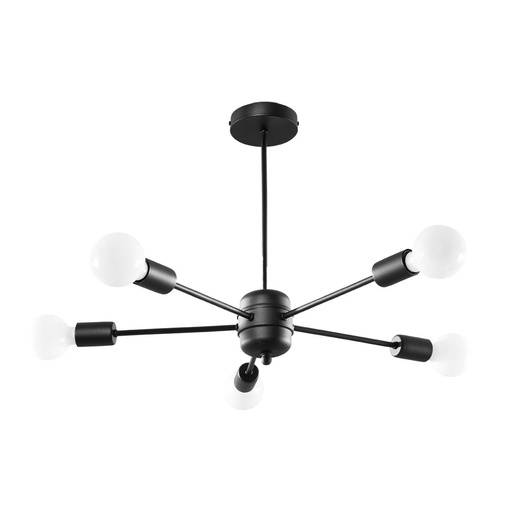 [SL.1022] Lampadario LANGO 5 nero