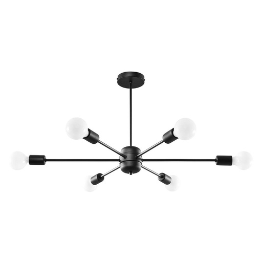 [SL.1023] Lampadario LANGO 6 nero