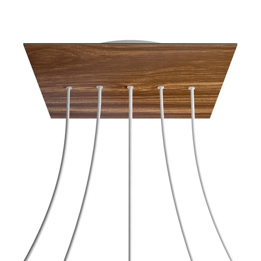 [8050997072063] Rosone XXL Rose-One quadrato, 400 mm con 5 fori in linea e 4 fori