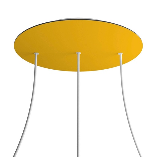 [8050997073640] Rose-One XXL rosette round, diameter 400 mm with 3 holes in line and 4
