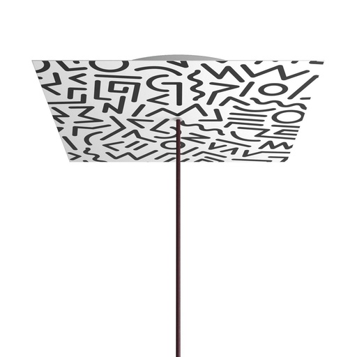 [8057730844307] Rosone XXL Rose-One quadrato, 400 mm con 1 foro e 4 fori laterali -
