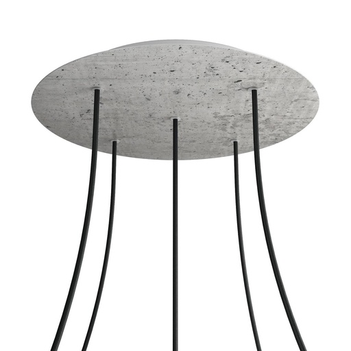 [8057730845304] Rose-One XXL rosette round, diameter 400 mm with 5 holes and 4 holes