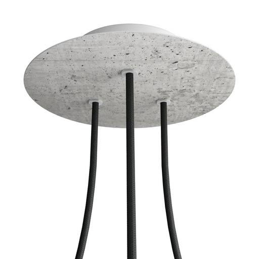 [8057730842778] Rose-One round rosette, diameter 200 mm with 3 holes and 4 side holes