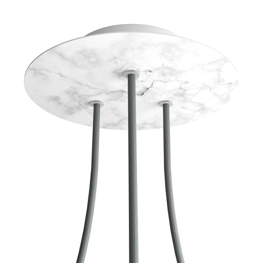 [8057730842761] Rose-One round rosette, diameter 200 mm with 3 holes and 4 side holes