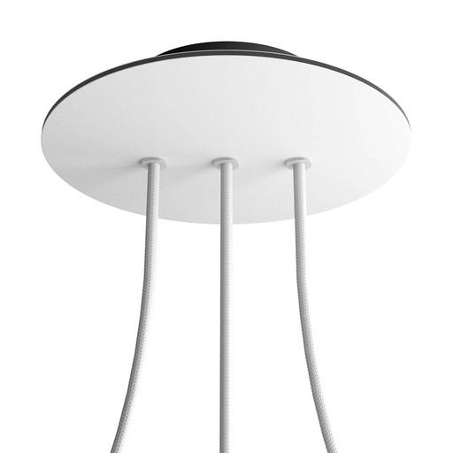 [8050997075439] Rosone Rose-One rotondo, diametro 200 mm con 3 fori in linea e 4